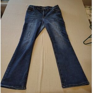 Wrangler Willow Ultimate Riding Jeans Women 17x34 Blue Bootcut Denim WRW60LE X